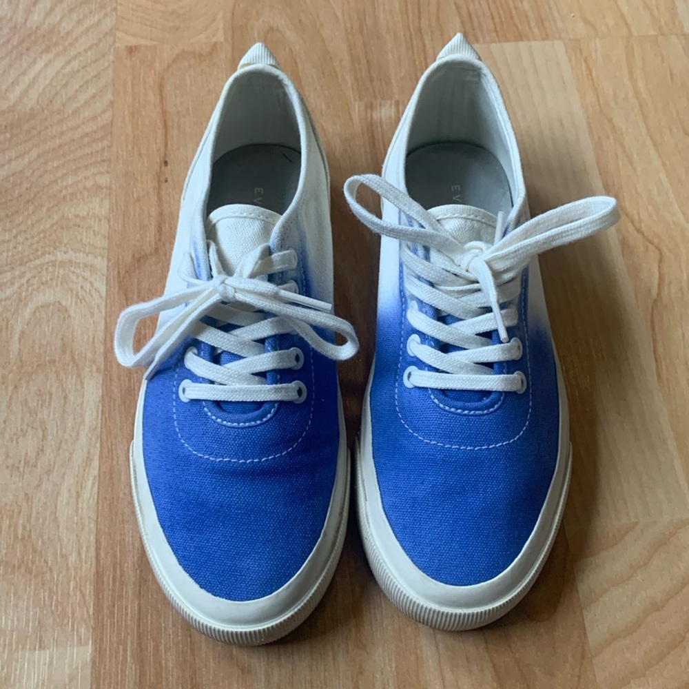 Everlane The Forever Sneaker Cerulean Blue Dip Dye size 6